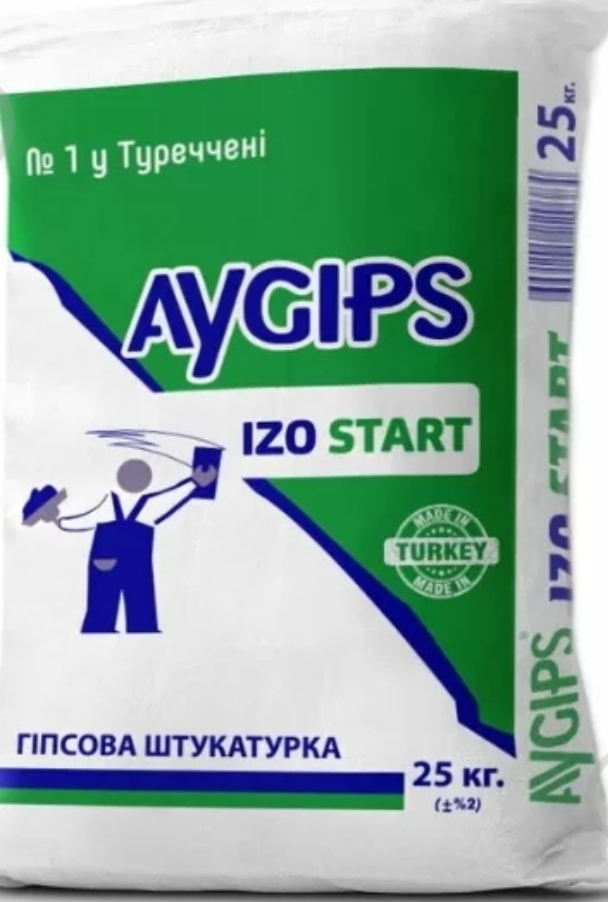 Шпаклівка гіпсова Aygips Izo Start 25 кг